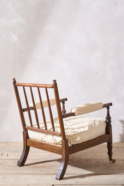 19th century Georgian Simulated Rosewood Library chair