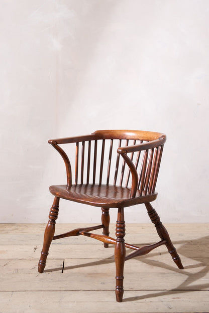 Rare c.1800 Ash & Elm low back Windsor chair