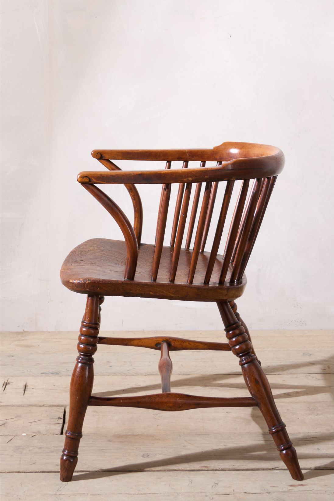 Rare c.1800 Ash & Elm low back Windsor chair