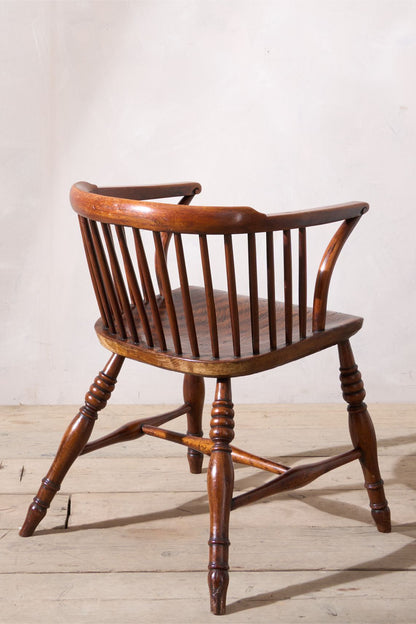 Rare c.1800 Ash & Elm low back Windsor chair