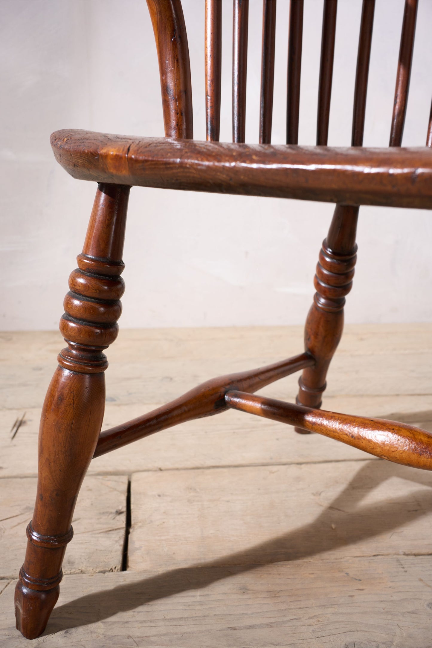 Rare c.1800 Ash & Elm low back Windsor chair