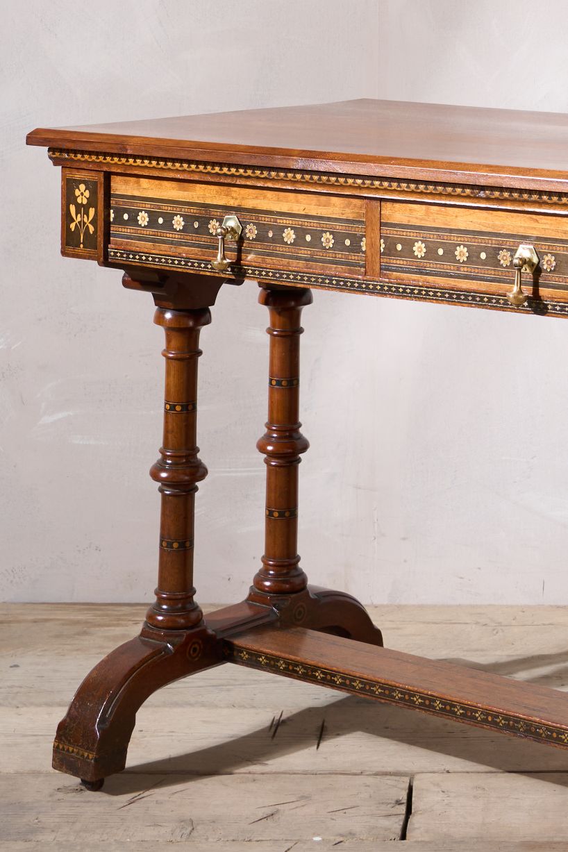 19th century Aesthetic movement writing table in the manner of Charles Bevan