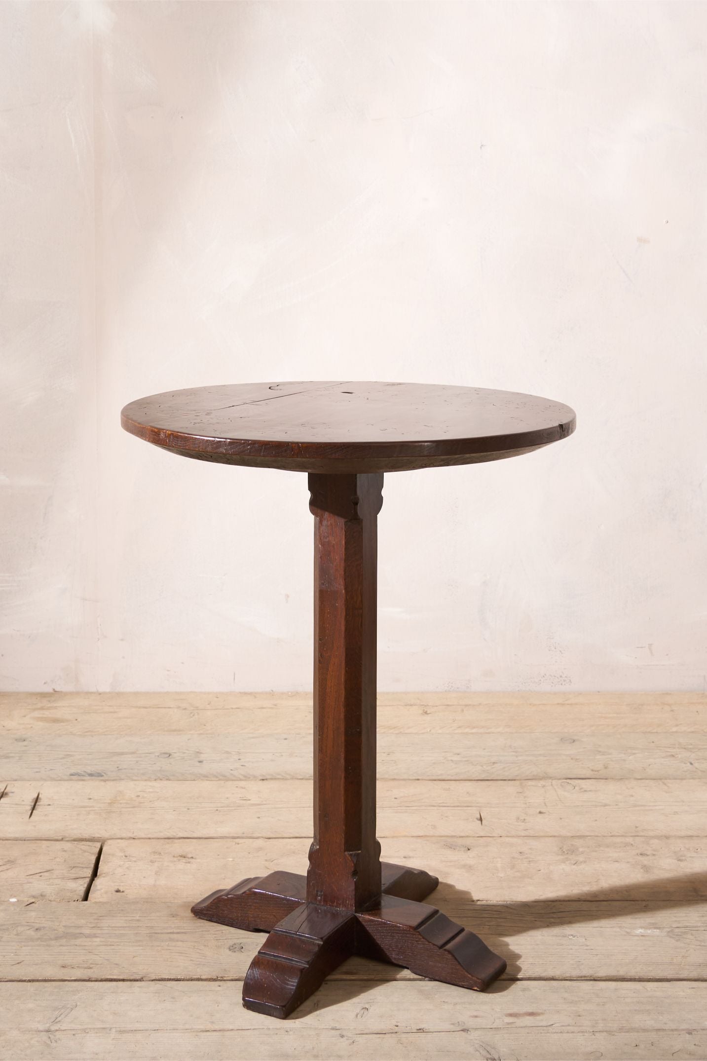 19th century burr yew lamp table