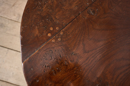 19th century burr yew lamp table