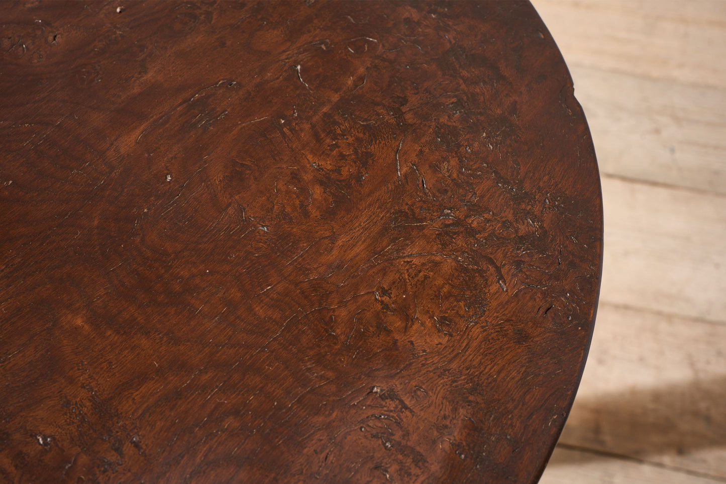 19th century burr yew lamp table