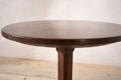 19th century burr yew lamp table