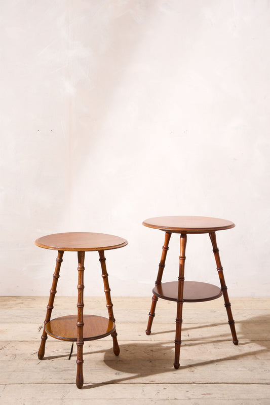 Pair of early 20th century Faux bamboo side tables