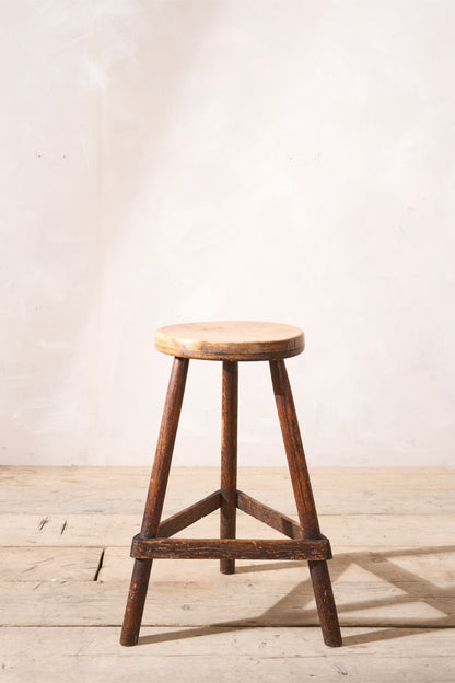 18th century Sycamore topped country stool