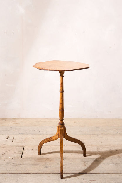 19th century Tiger maple wine table