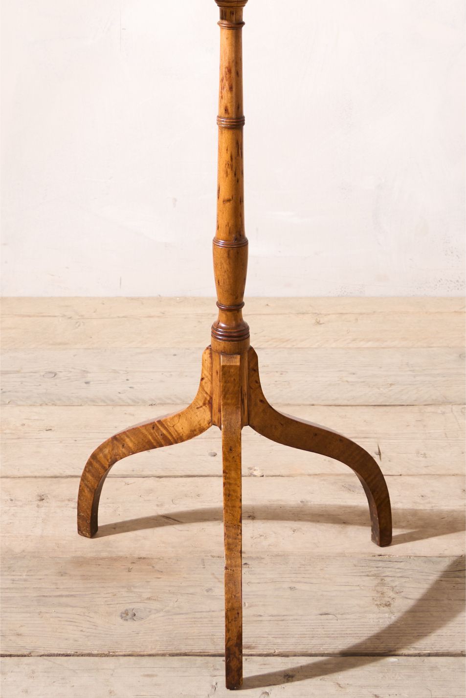 19th century Tiger maple wine table