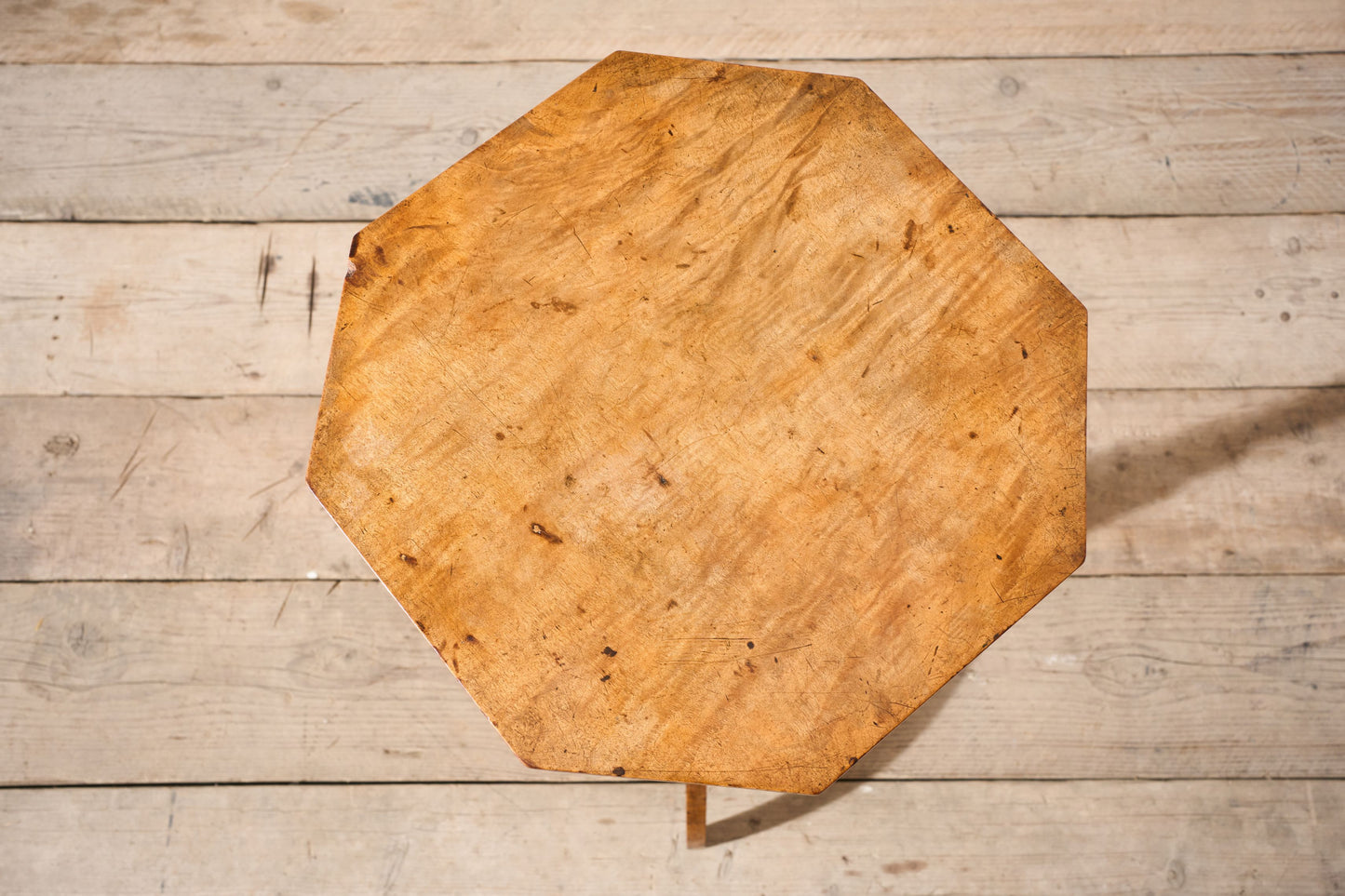 19th century Tiger maple wine table