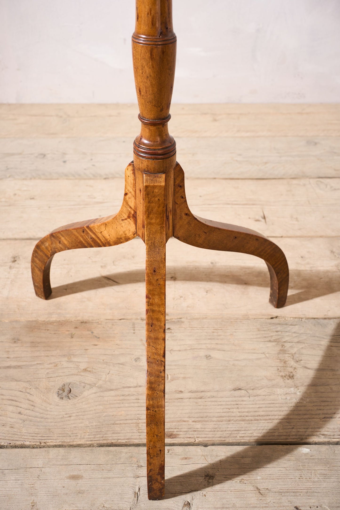 19th century Tiger maple wine table