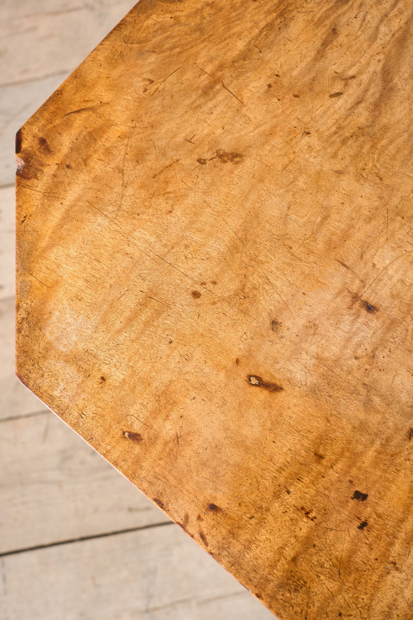 19th century Tiger maple wine table