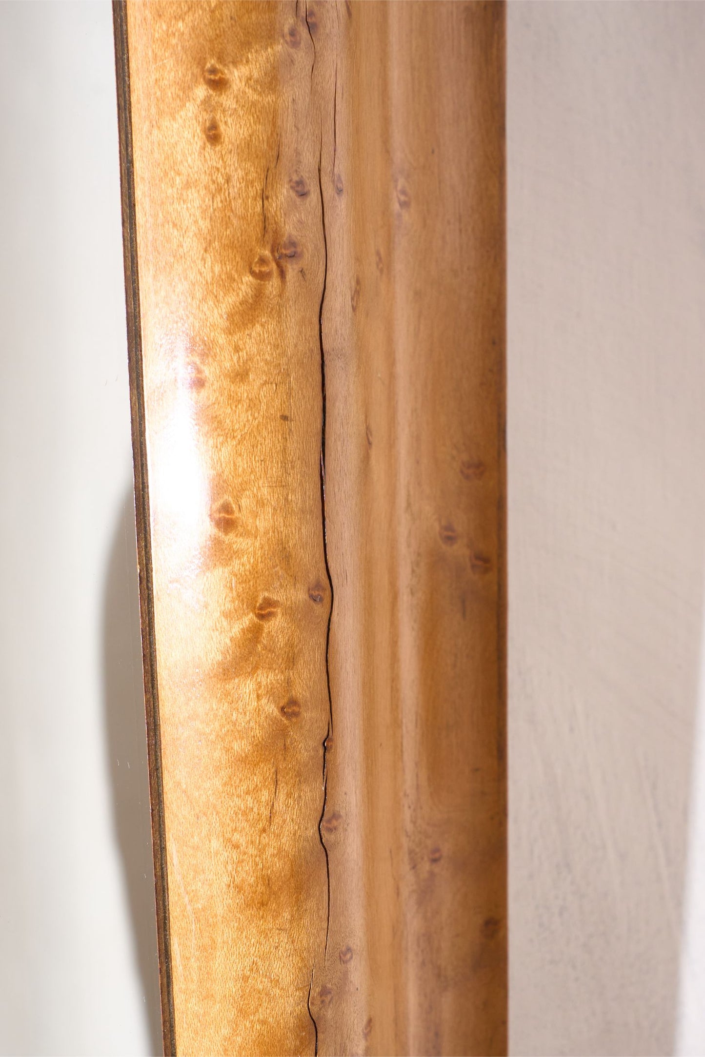 19th century Birdseye maple cushion mirror