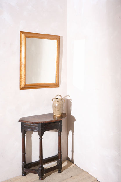 19th century Birdseye maple cushion mirror