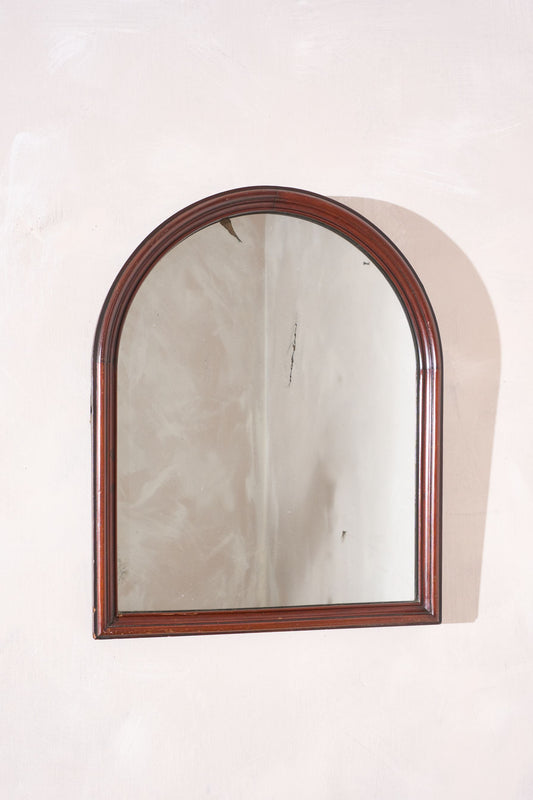 19th century Arched mahogany wall mirror