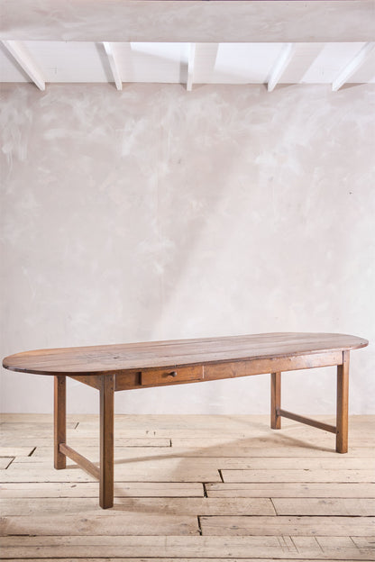 RESERVED 18th century Oval Elm French Farmhouse dining table