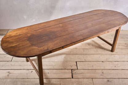 RESERVED 18th century Oval Elm French Farmhouse dining table