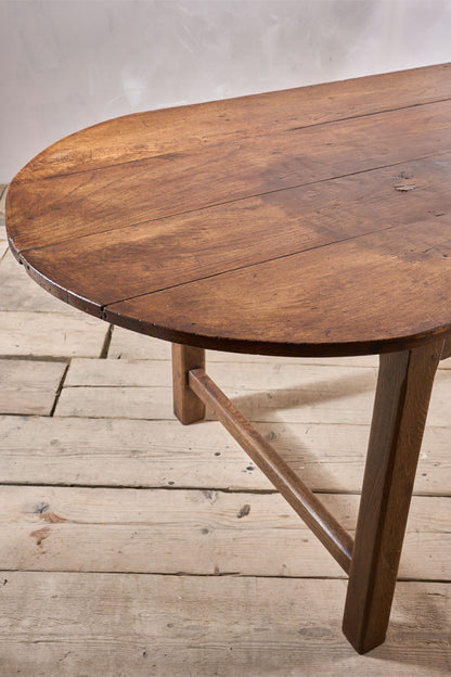 RESERVED 18th century Oval Elm French Farmhouse dining table