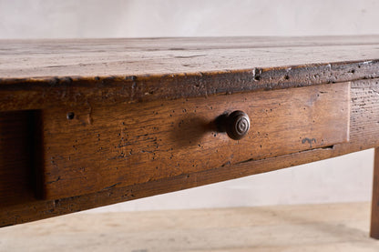 RESERVED 18th century Oval Elm French Farmhouse dining table