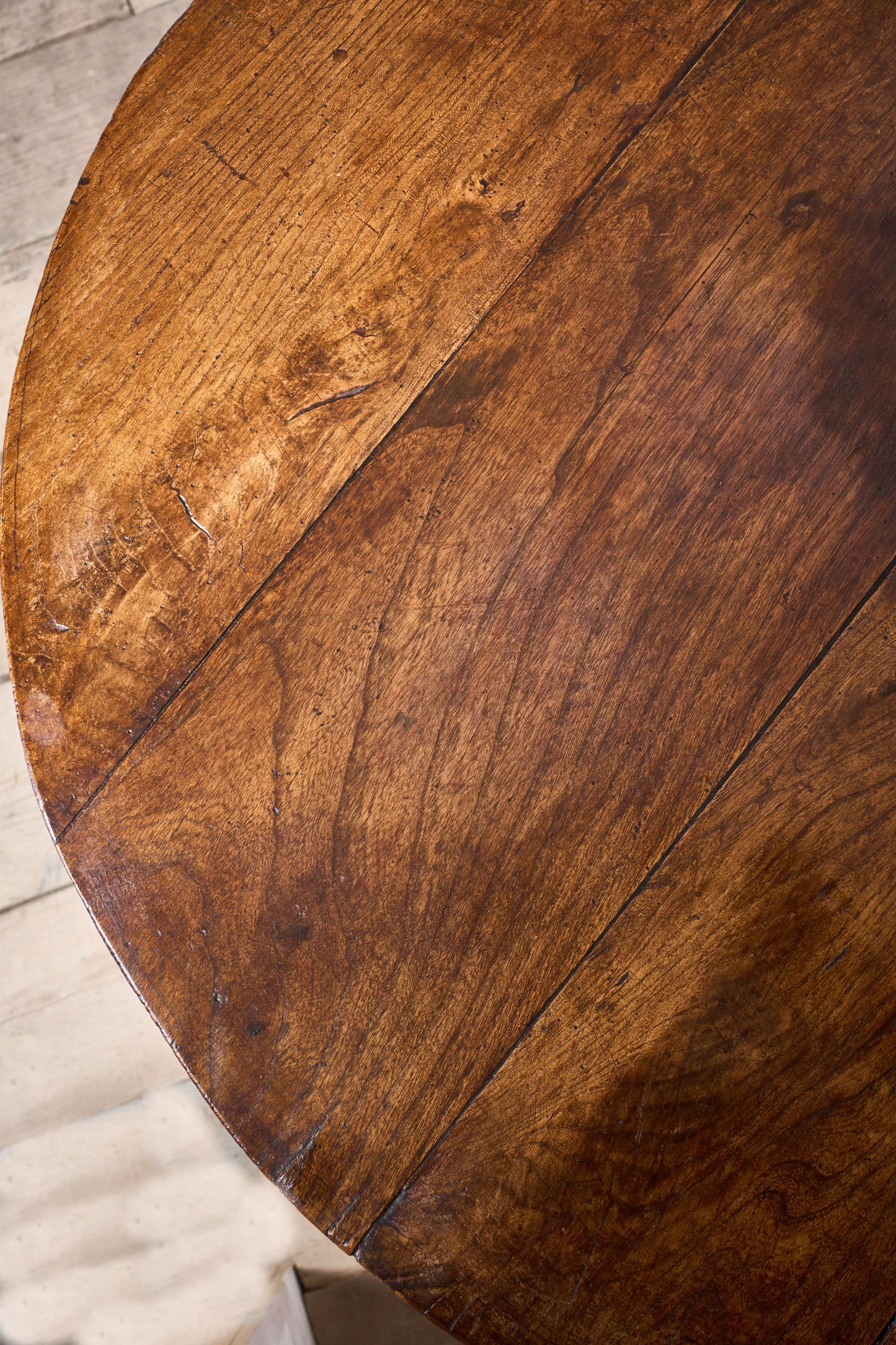 RESERVED 18th century Oval Elm French Farmhouse dining table