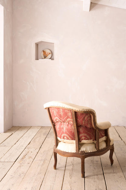 19th century French armchair with matching footstool