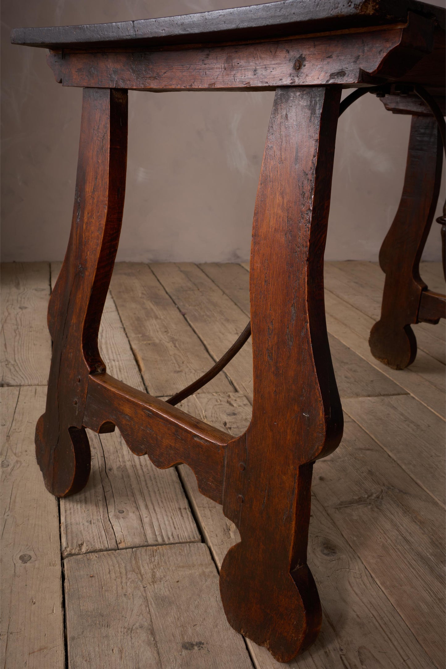 18th century solid walnut Spanish table