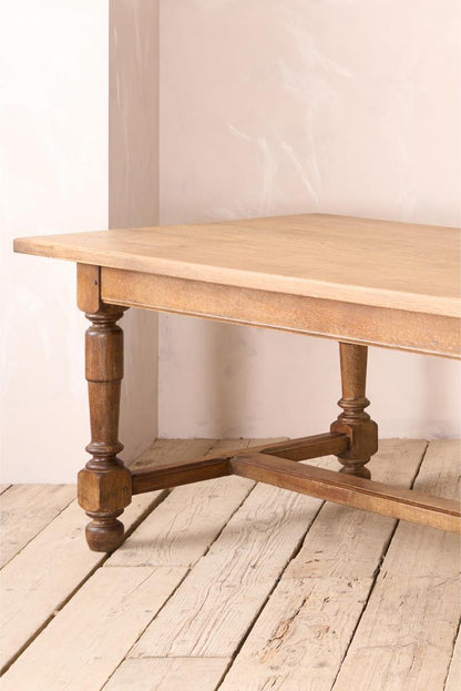 Early 20th century 3m long solid oak dining table