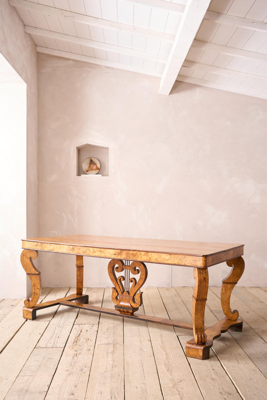 19th century Birdseye maple Biedermeier table