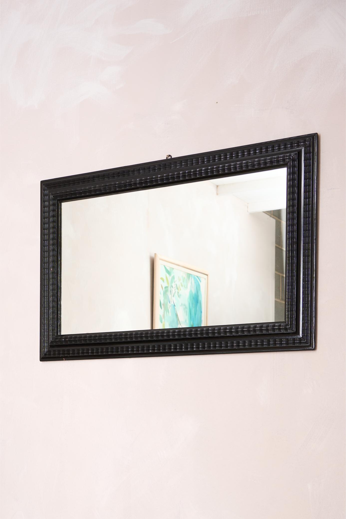 19th century ebonised Italian mirror - No3