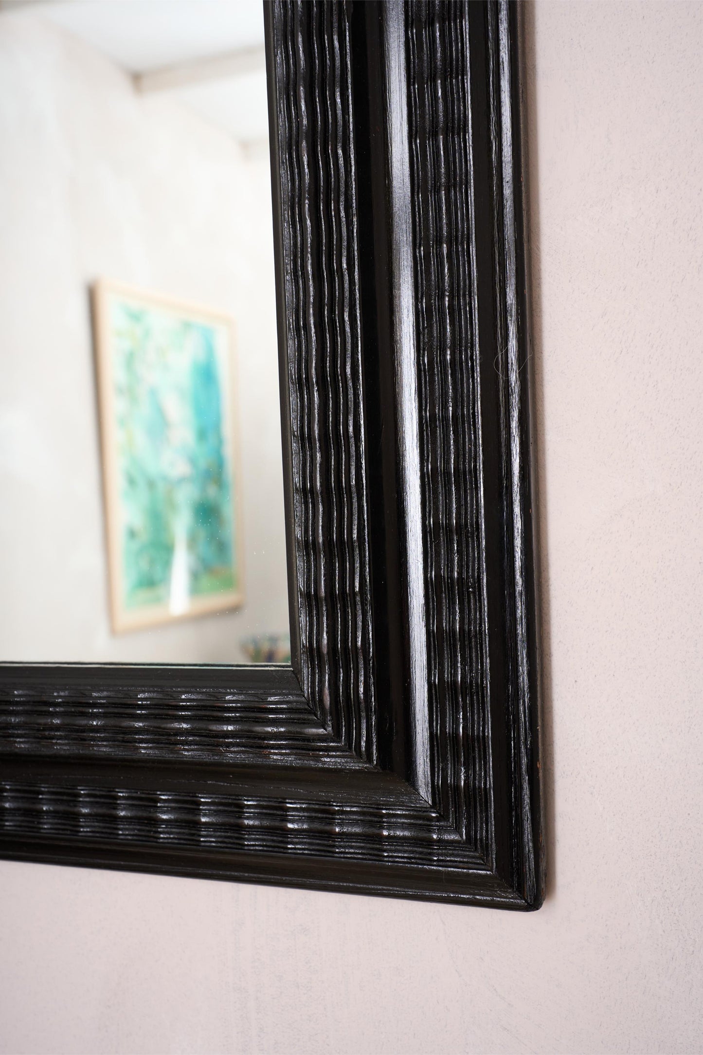 19th century ebonised Italian mirror - No3