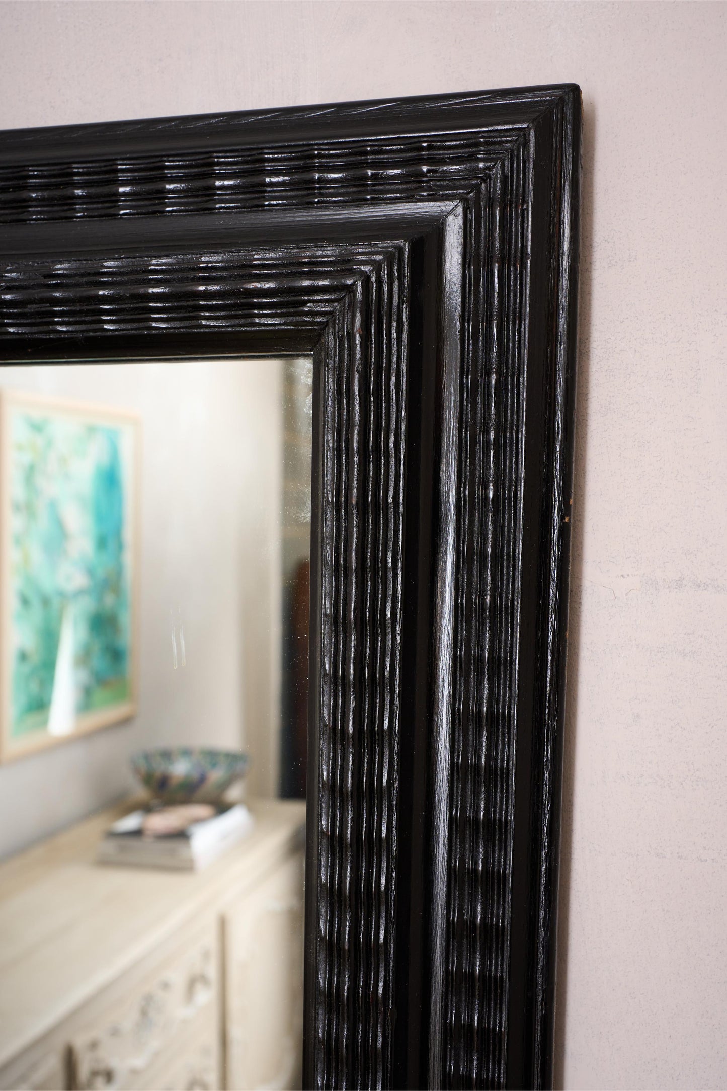 19th century ebonised Italian mirror - No3