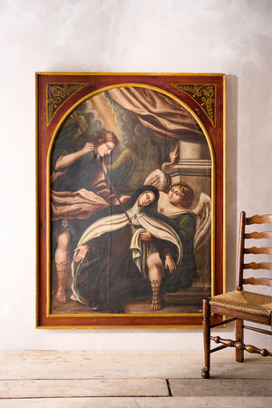 Large 18th century Italian oil on canvas Religious painting