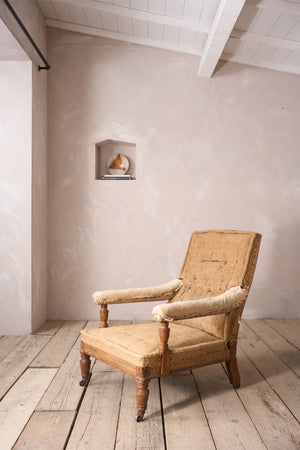 19th century high backed open armchair by John Reid and son
