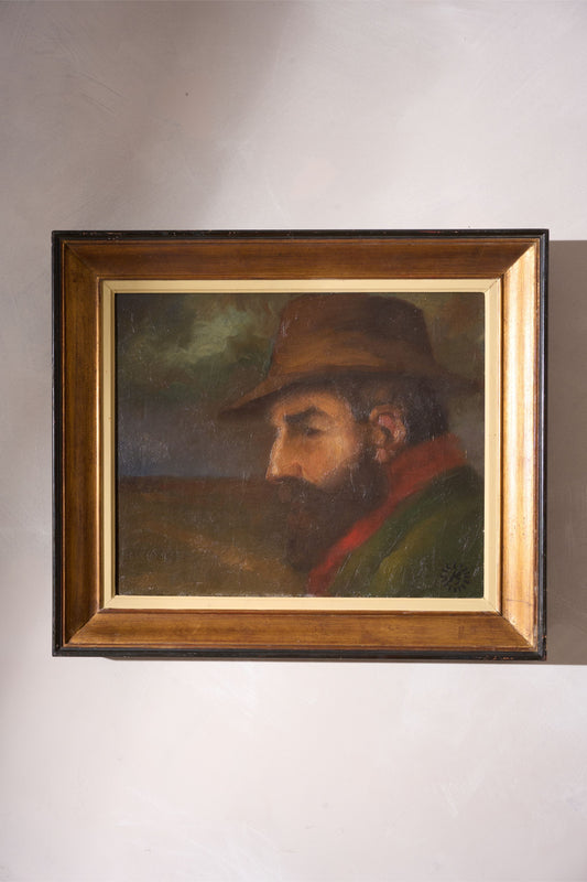 Early 20th century oil on canvas Portrait by Jose Galmache