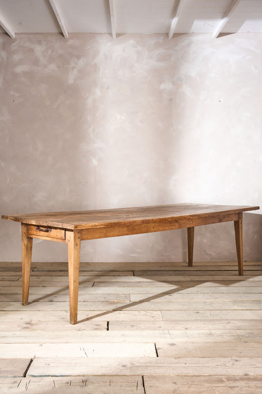 19th century 2.45m Elm dining table