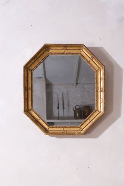 19th century Gilt Octagonal wall mirror