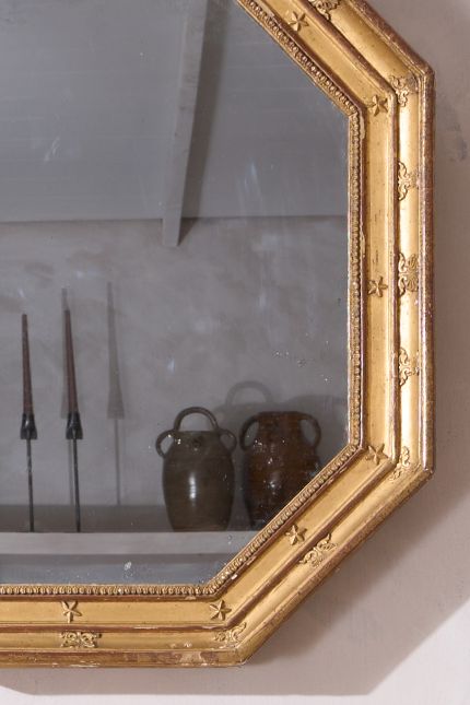 19th century Gilt Octagonal wall mirror