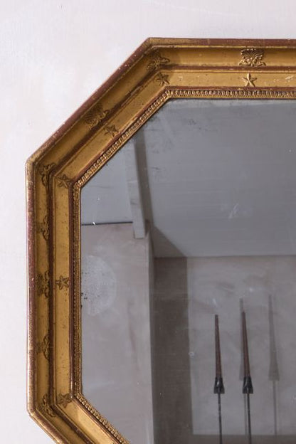 19th century Gilt Octagonal wall mirror