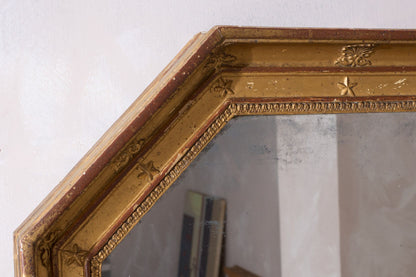 19th century Gilt Octagonal wall mirror