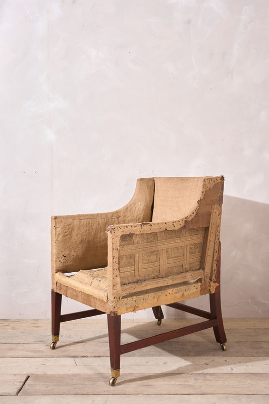 Large Georgian square sided armchair