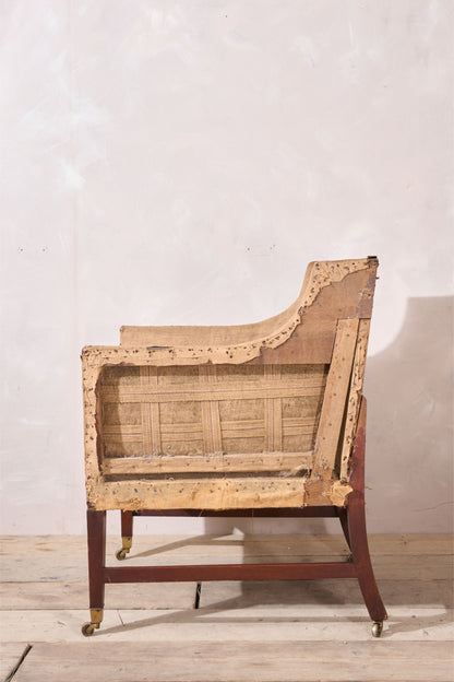 Large Georgian square sided armchair