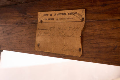 19th century Spanish oak dining table with single plank top