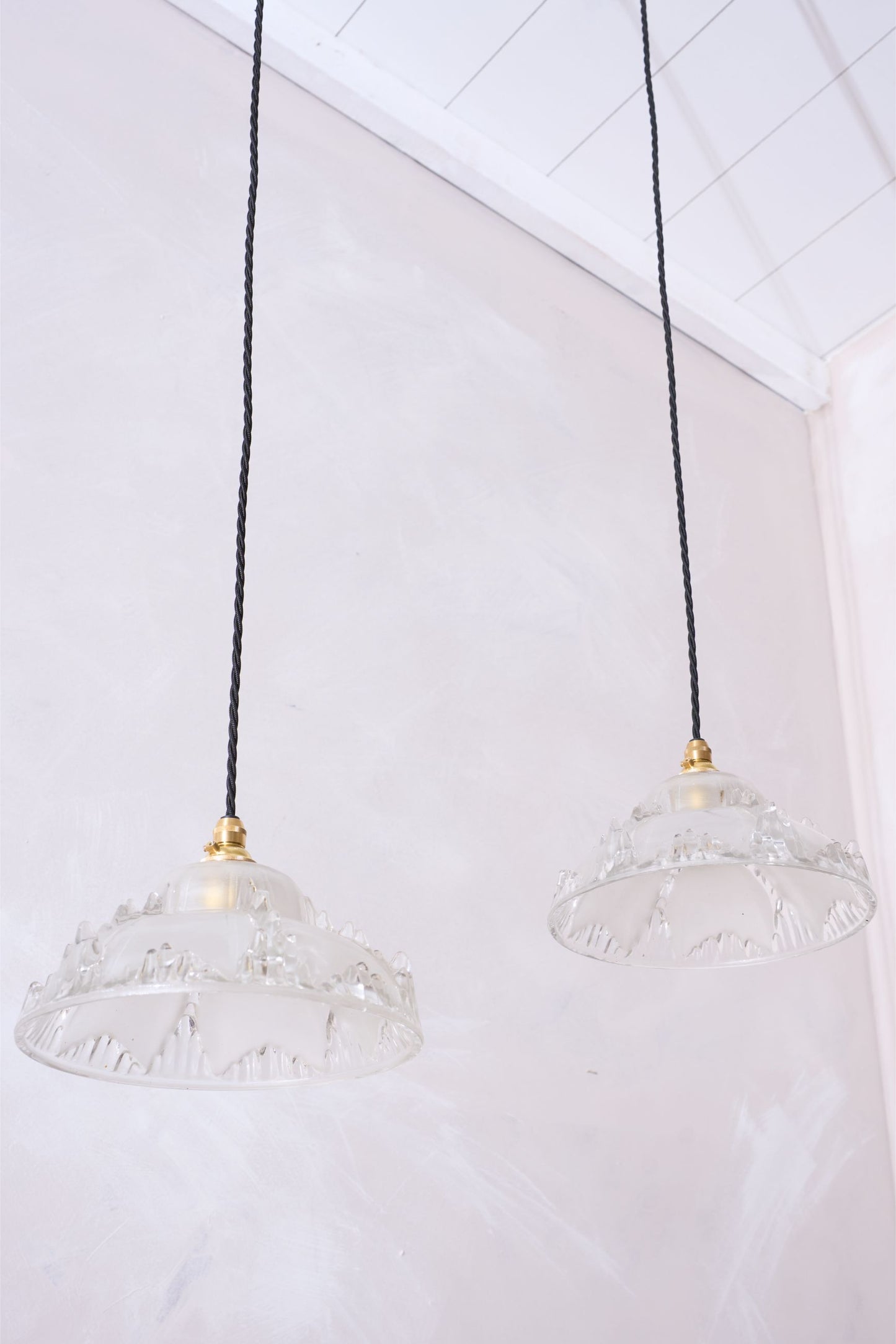 1930's Icicle pendant lights - 1x available