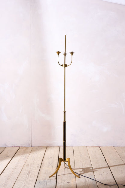 Mid century Brass atomic floor lamp