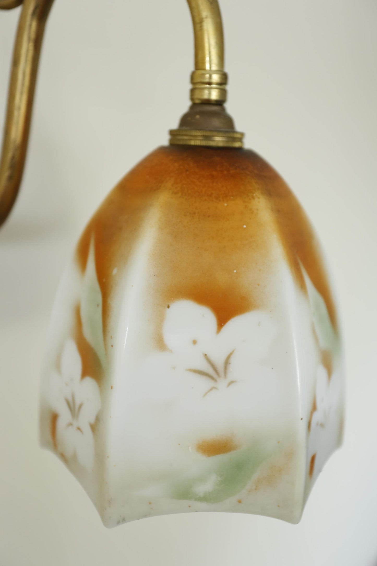 Vintage Wall Light- Orange Floral