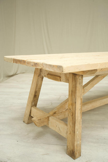 Rustic 'Farmhouse' Pine dining table - 4 legged