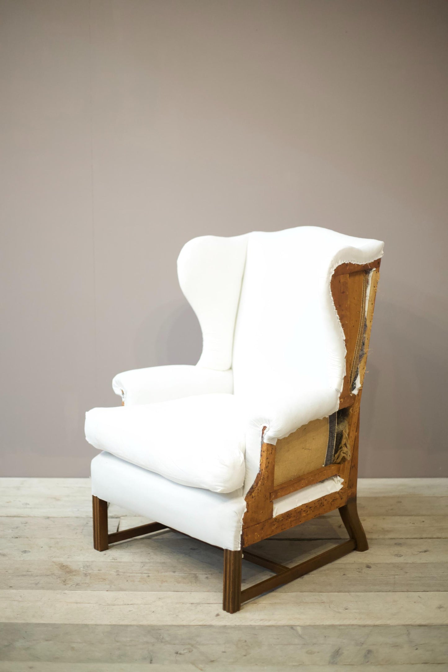 Georgian style wingback armchair