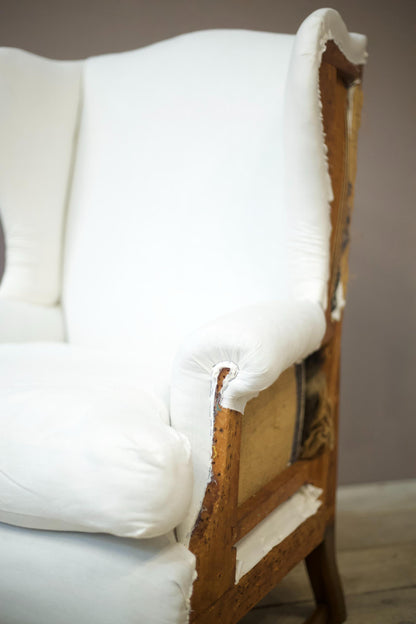 Georgian style wingback armchair