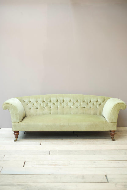 Victorian country house curved back sofa